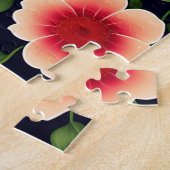 Schönes Blumenmuster Niedlich Rosa und Rote Blume Puzzle (Seite)