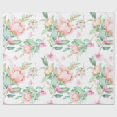 Schönes Blumenmuster Papier Geschenkpapier (Flach)