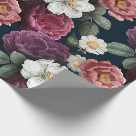 Schönes Blumenmuster Papier Geschenkpapier (Ecke)