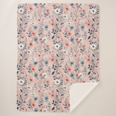 Schönes Blumenmuster Sherpadecke (Vorderseite)