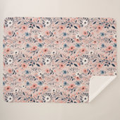 Schönes Blumenmuster Sherpadecke (Vorderseite (Horizontal))
