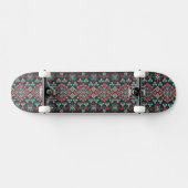 Schönes Blumenmuster Stitch Stickerei Stickerei Skateboard (Horizontal)