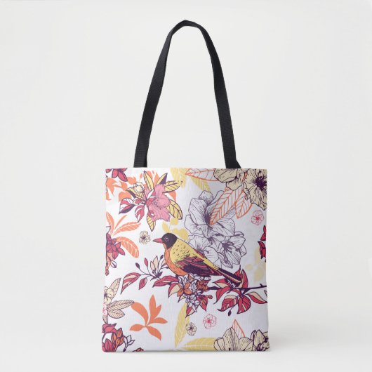Schönes Blumenmuster Tasche (Vorderseite)