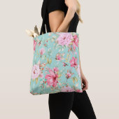 Schönes Blumenmuster Totbeutel Tasche (Von Nahem)