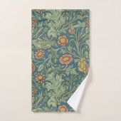 Schönes Blumenmuster William Morris Green Pink Badhandtuch Set (Handtuch)