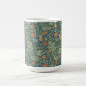 Schönes Blumenmuster William Morris Green Pink Kaffeetasse (Mittel)