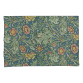 Schönes Blumenmuster William Morris Green Pink Kissenbezug (Vorderseite-Rechts)