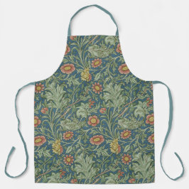 Schönes Blumenmuster William Morris Green Pink Schürze