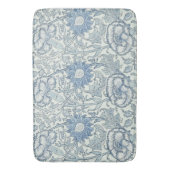 Schönes Blumenmuster Williams Morris, Blau, Rose Badematte (Vorderseite Vertikal)