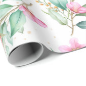 Schönes Blumenmuster-Wrap-Papier Geschenkpapier (Rolleneckpunkt)