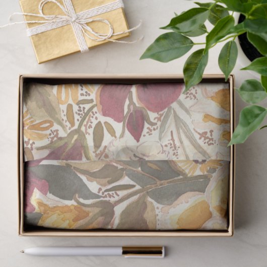 Schönes Blumenpapier im Herbst Seidenpapier (Geschenk)