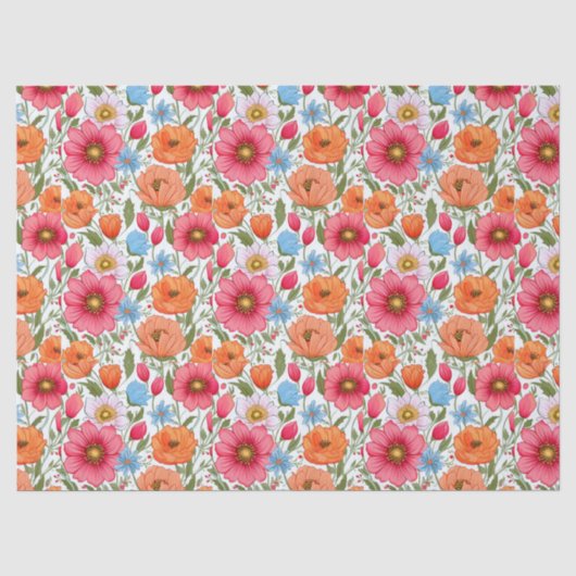 Schönes Blumenpapier Seidenpapier (Vorderseite)