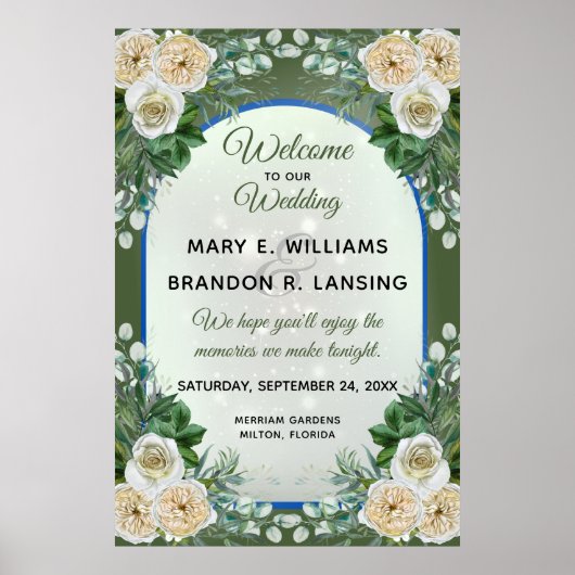 Schönes Blumenposter 24"x36" (grün) Poster (Vorne)