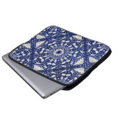 Schönes Blumenquadratisches Muster Laptopschutzhülle (Vorne Knopf)
