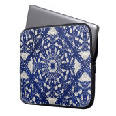 Schönes Blumenquadratisches Muster Laptopschutzhülle (Vorderseite Links)
