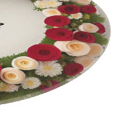 Schönes Blumenreich mit farbenfrohen Blume Schneidebrett (Ecke)