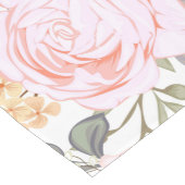 Schönes Blumenrosa und grünes Blattwerk Kurzer Tischläufer (Ecke)