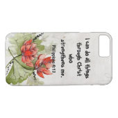 Schönes BlumenSchrifts-Vers iPhone 8/7 Fall Case-Mate iPhone Hülle (Rückseite (Horizontal))