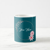Schönes Blumenthema Eigenname Tasse. Kaffeetasse (Mittel)