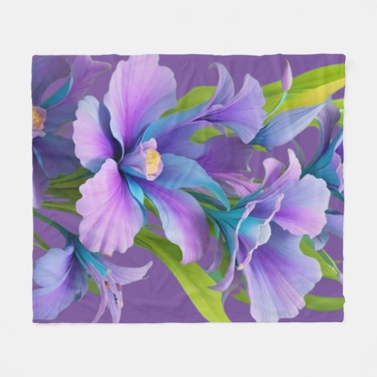 Schönes Blumenvlies Fleecedecke (Vorderseite (Horizontal))