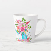 Schönes Blumenwasser Farbe Rosa Pastellfarben Blum Milchtasse (Rechts)