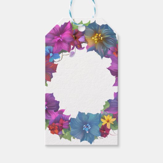 Schönes Blumenwerk Geschenkanhänger (Vorderseite)