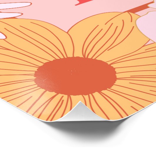 Schönes Blumenziffer: halb Agonie halb Hoffnung - Poster (Ecke)