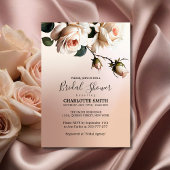 Schönes, blush Beige Öl Rose Brautparty Invita Einladung