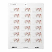 Schönes Blush Floral Wedding Return Label Adressaufkleber (Vorne)