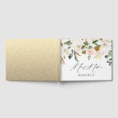 Schönes Blush & White Floral Wedding Zeichen Gästebuch (Voll)