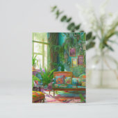 schönes böhmisches Wohnzimmer Postkarte (Stehend Vorderseite)