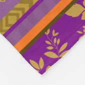 Schönes Boho Chic Strip Blumenmuster Fleecedecke (Ecke)