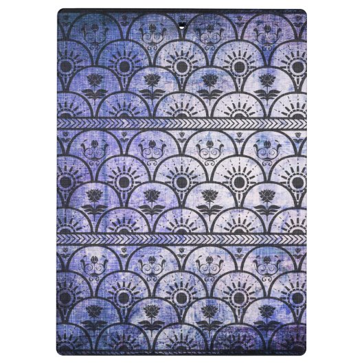 Schönes Boho Muster, Hippie Style Clipboard Klemmbrett (Rückseite)