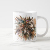 Schönes Boho-Pferd  Jumbo-Tasse (Rechts)