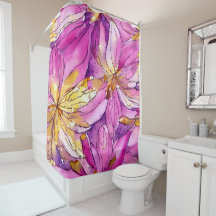 Schönes Boho Pink und Gold Floral Muster