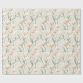 Schönes Boho Tulip Blume Wrapping Paper Geschenkpapier (Flach)