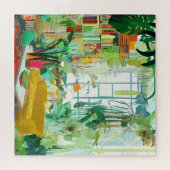 Schönes Boho Wohnzimmer Puzzle (Horizontal)