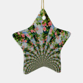 Schönes bohrosa, rote Rosen, Aquarellblumen Keramikornament (Rechts)