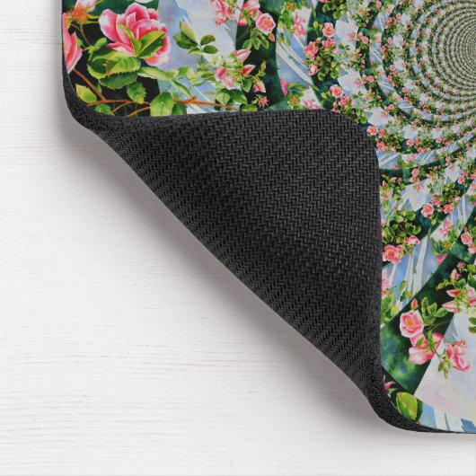 Schönes bohrosa, rote Rosen, Aquarellblumen Mousepad (Ecke)