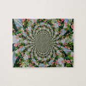 Schönes bohrosa, rote Rosen, Aquarellblumen Puzzle (Horizontal)