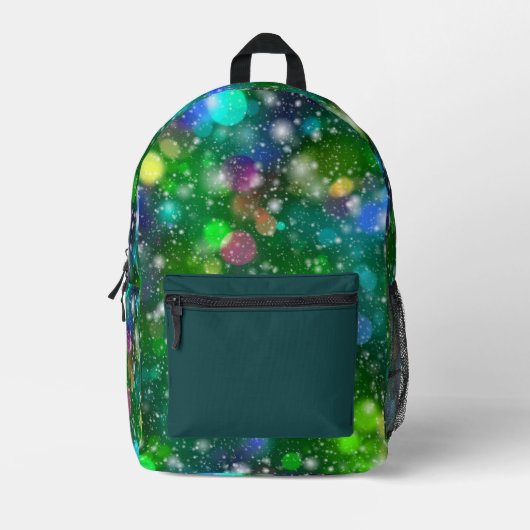 Schönes Bokeh-Lichtmuster Bedruckter Rucksack (Vorderseite)