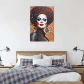 Schönes Bombshell Drag Queen Portrait Leinwanddruck (Insitu (Schlafzimmer))