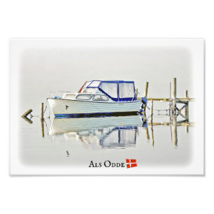 Schönes Boot in Als Odde/Dänemark Foto Print!
