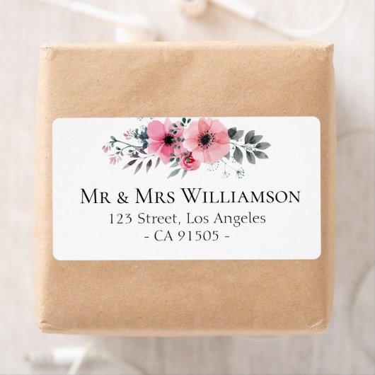 schönes botanisches Adressetikett (Insitu)