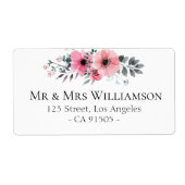 schönes botanisches Adressetikett (Vorne)