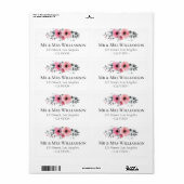 schönes botanisches Adressetikett (Vorne)