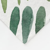 Schönes botanisches Blätter-Muster Fleecedecke (Ecke)