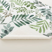 Schönes botanisches Blätter-Muster  Sherpadecke (3/4)