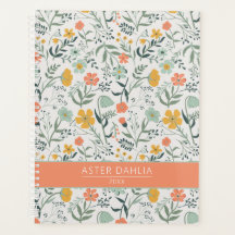 Schönes botanisches Blumenmuster - Name anpassen