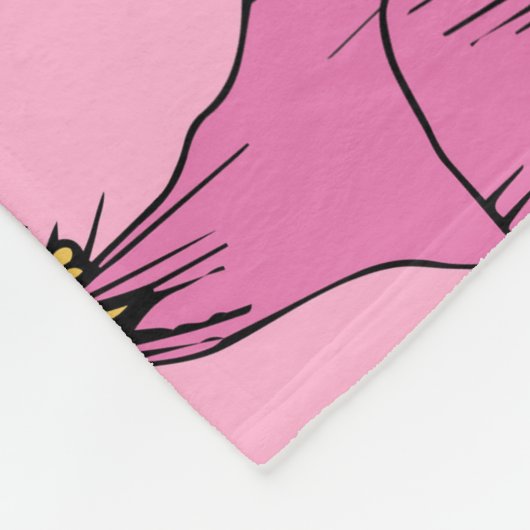 Schönes botanisches Blumenmuster rosa grün Fleecedecke (Ecke)